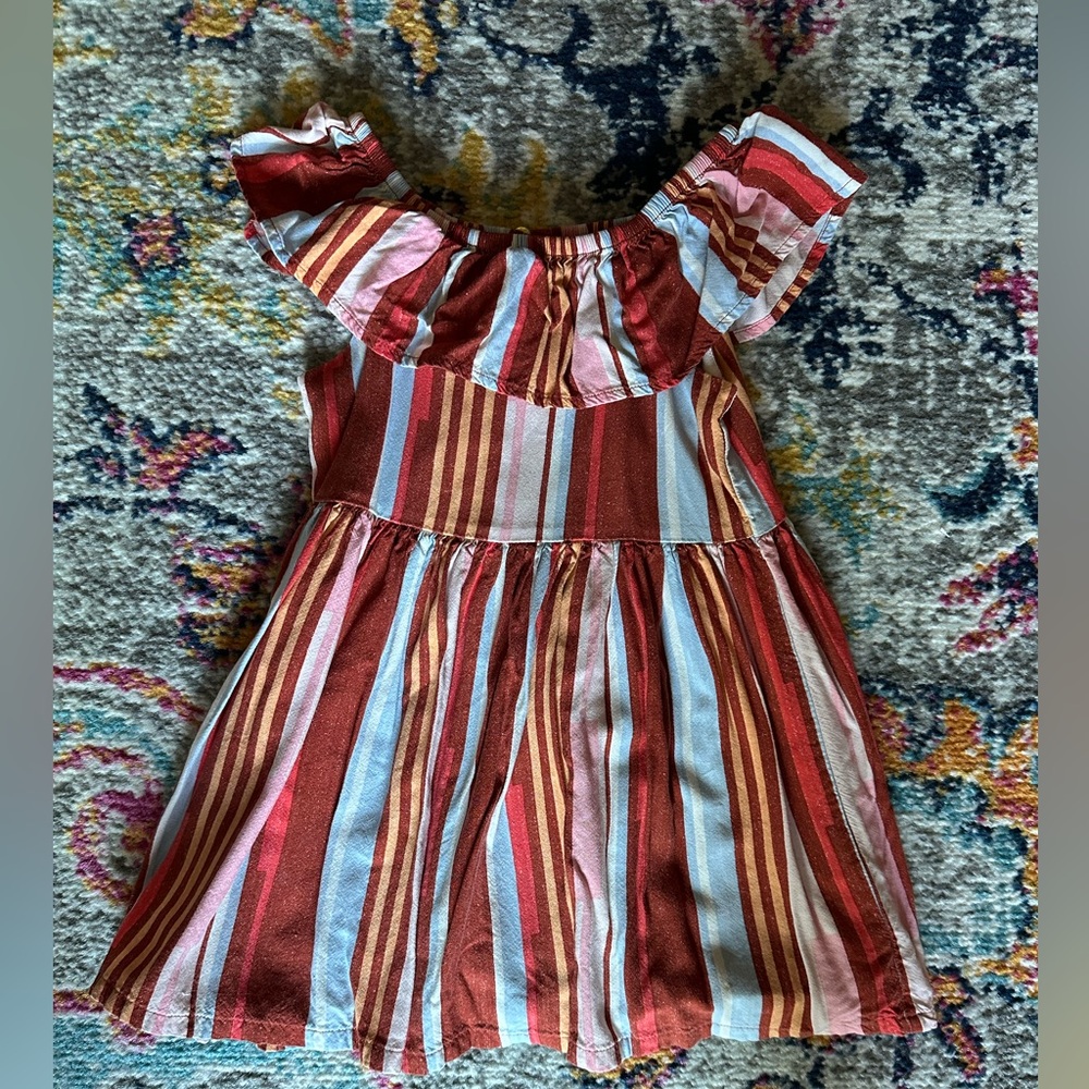 OshKosh B'gosh Red and White Pleated Sundress